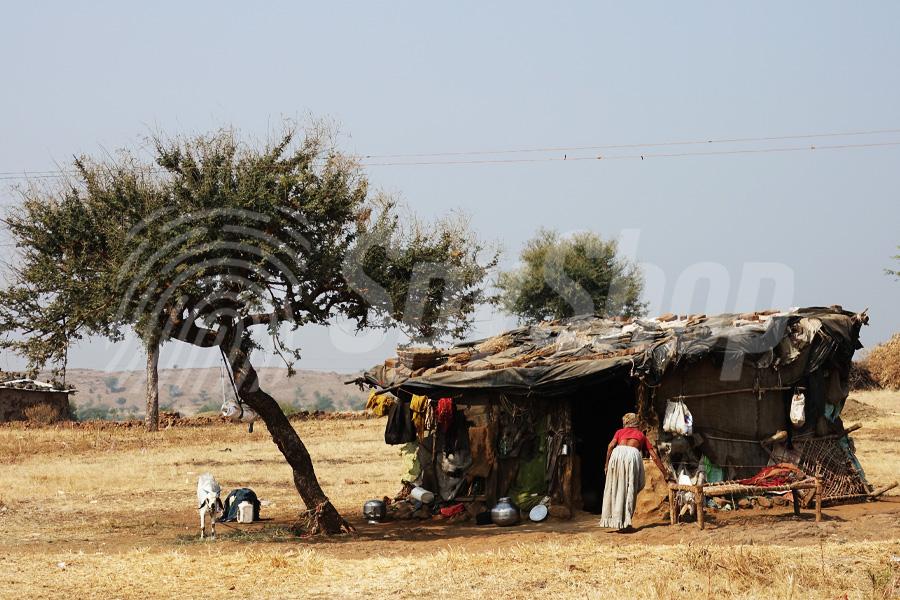 A household in one of South Sudan's villages.